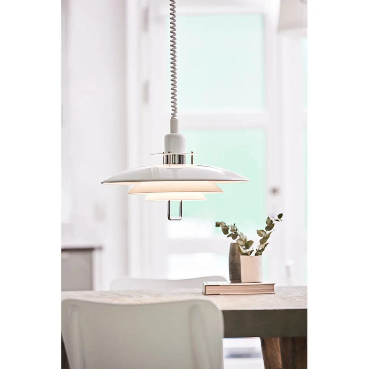 Primus II Pendel Ø43 White/Chrome - Belid - Spisestue - Metal