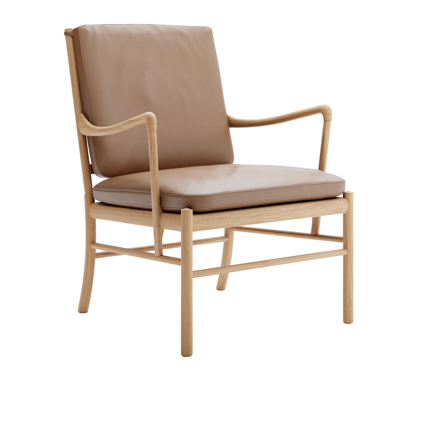 Carl Hansen - OW149 - Colonial Chair, Oljad Ek, Lädergrupp B Thor - 307 - Fåtöljer - Ole Wanscher