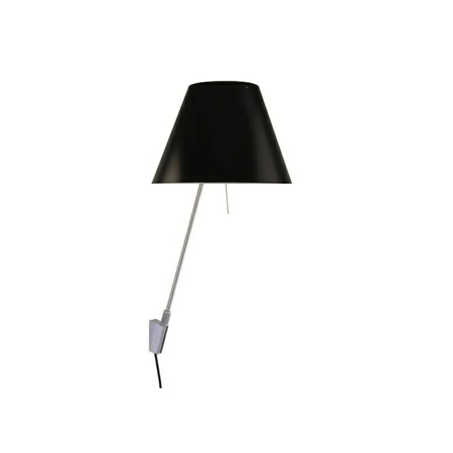 Costanza Wandleuchte m/Dimmer Alu/Liquorice Black - Luceplan - Wohnzimmer - Aluminium