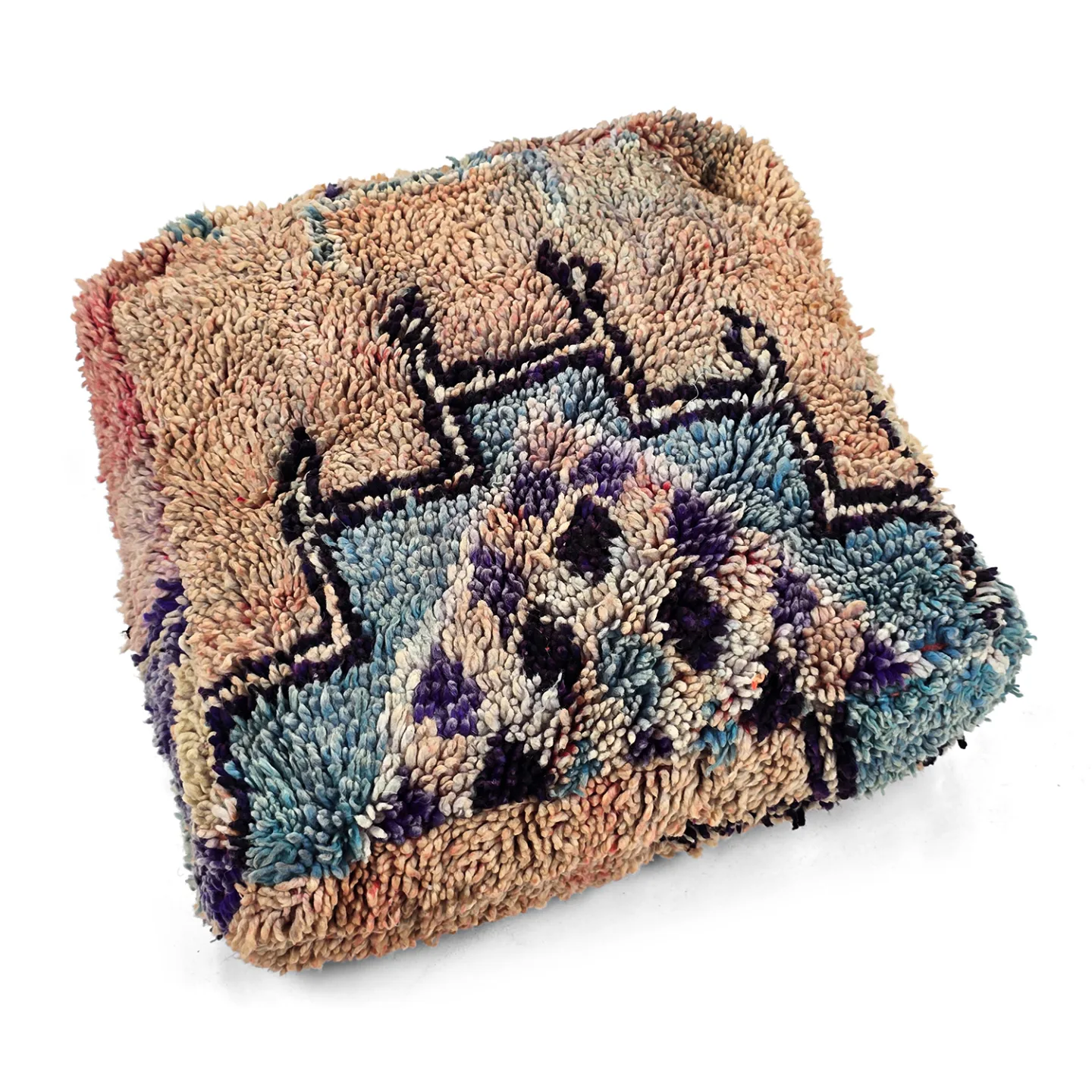Sittepuff - Marokkansk Azilal 089 (Størrelse: 60 x 60 cm)