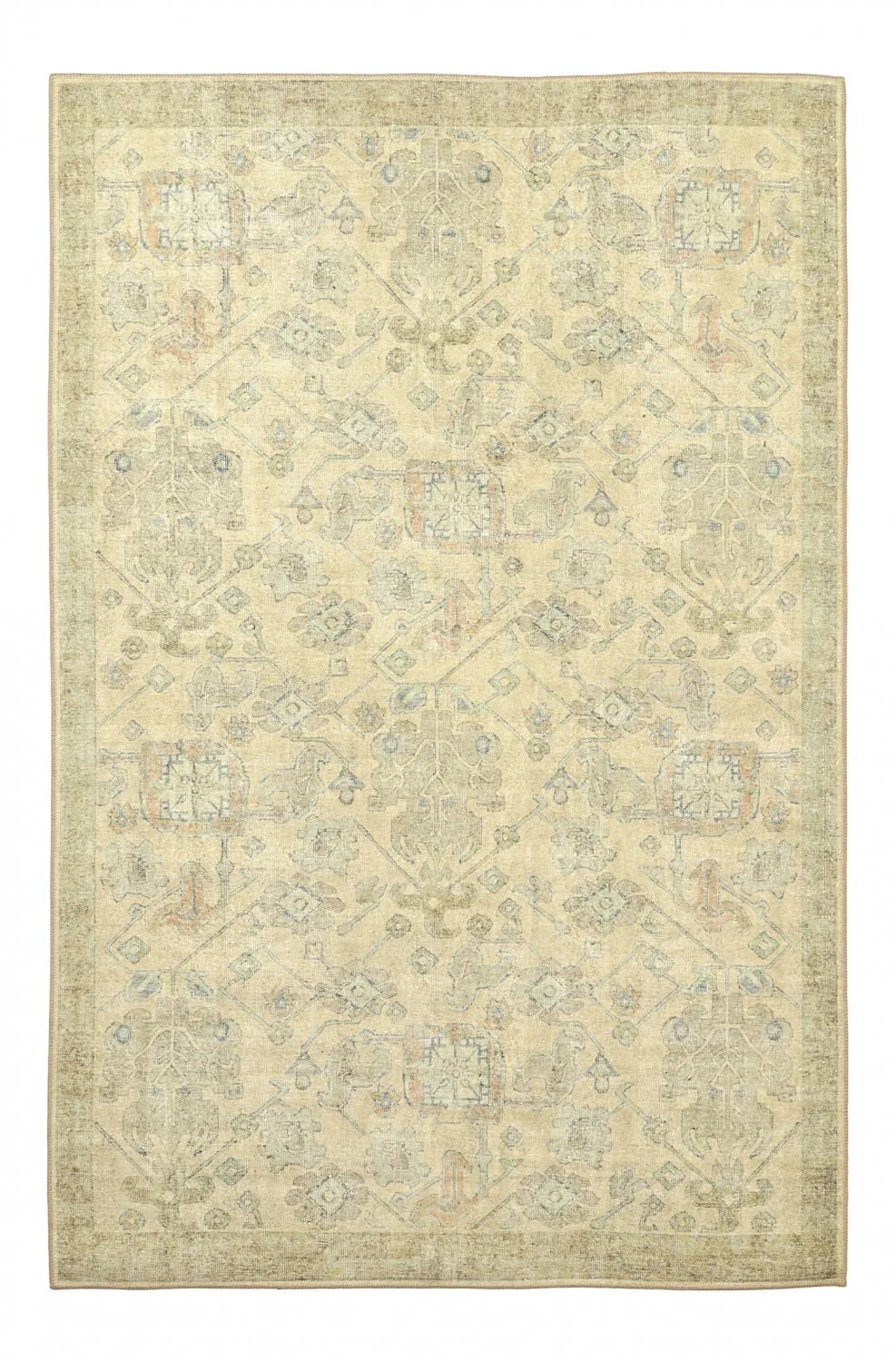 Flatvevd teppe - Noura (beige) (Størrelse: 190 x 280 cm)