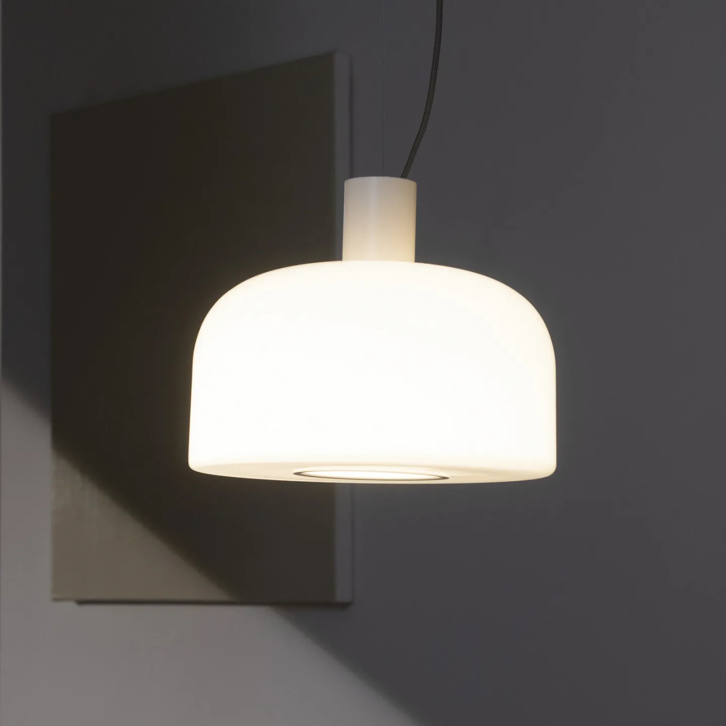 Bellhop Glas S2 Pendelleuchte White - Flos Bellhop Glass S2 - Wohnzimmer - Einflammig