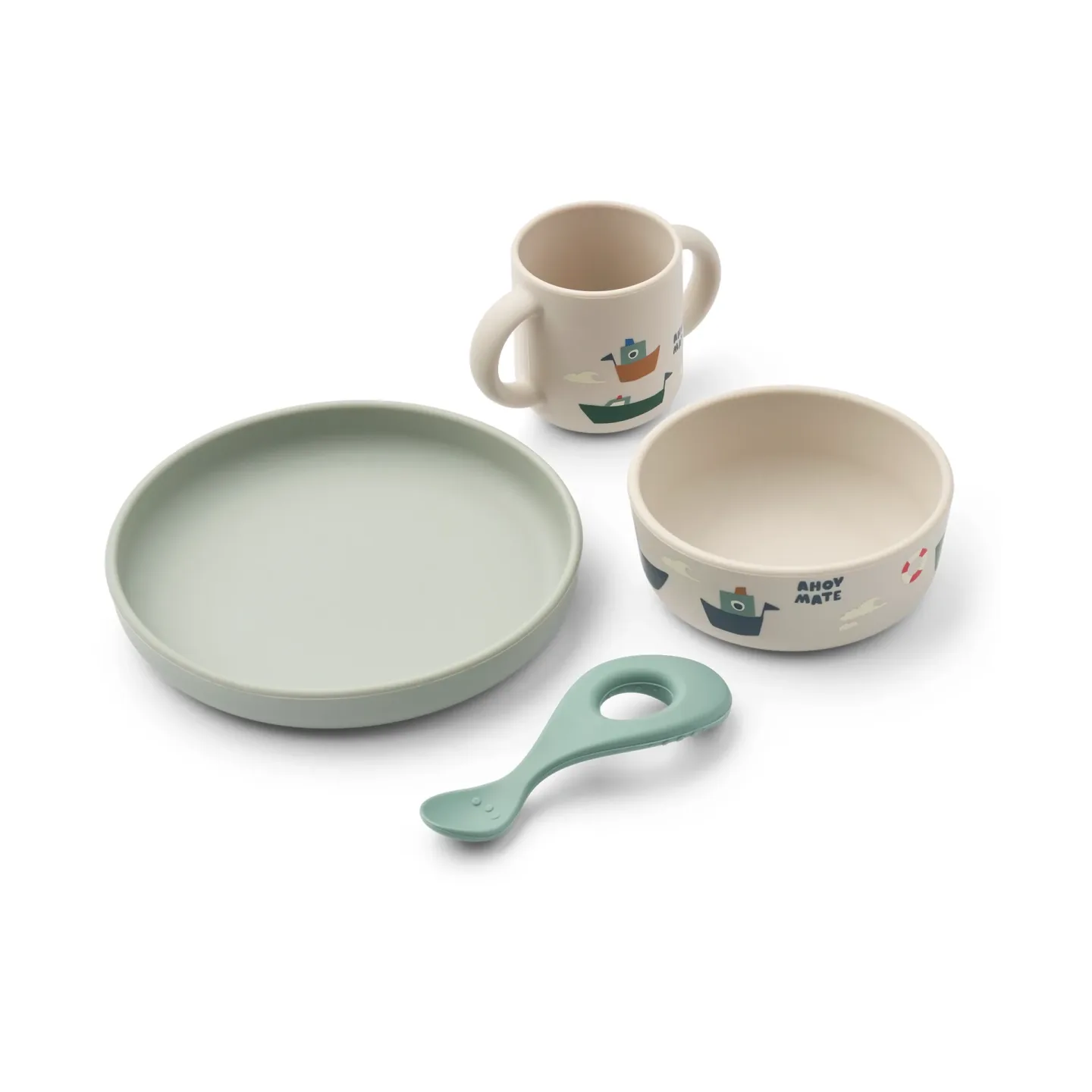 Liewood Vivi printed Geschirrset 4-teilig Sailing-sandy