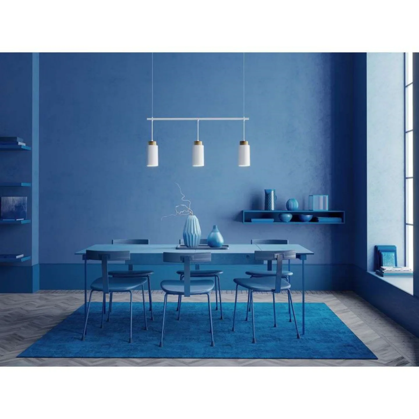 Edge Trio Pendelleuchte White - Herstal - Wohnzimmer - Metall