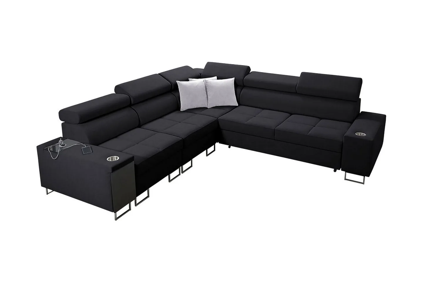 Morenia 3-sits Hörnbäddsoffa Vänster - Svart
