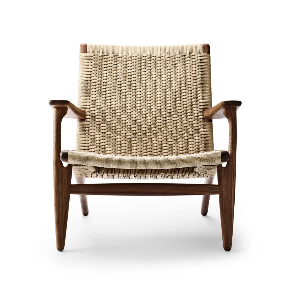 Carl Hansen & Søn CH25 fåtölj Oljad valnöt-naturflätad