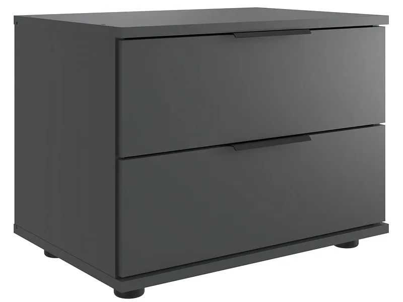 Nachttisch MIDNIGHT 2 Schubladen 52x38x40cm grafit melamin