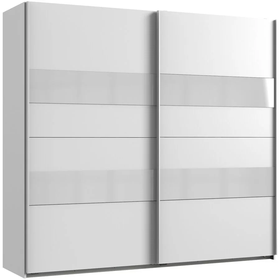 Kleiderschrank Akshay weiss Holzwerkstoff B 225 cm