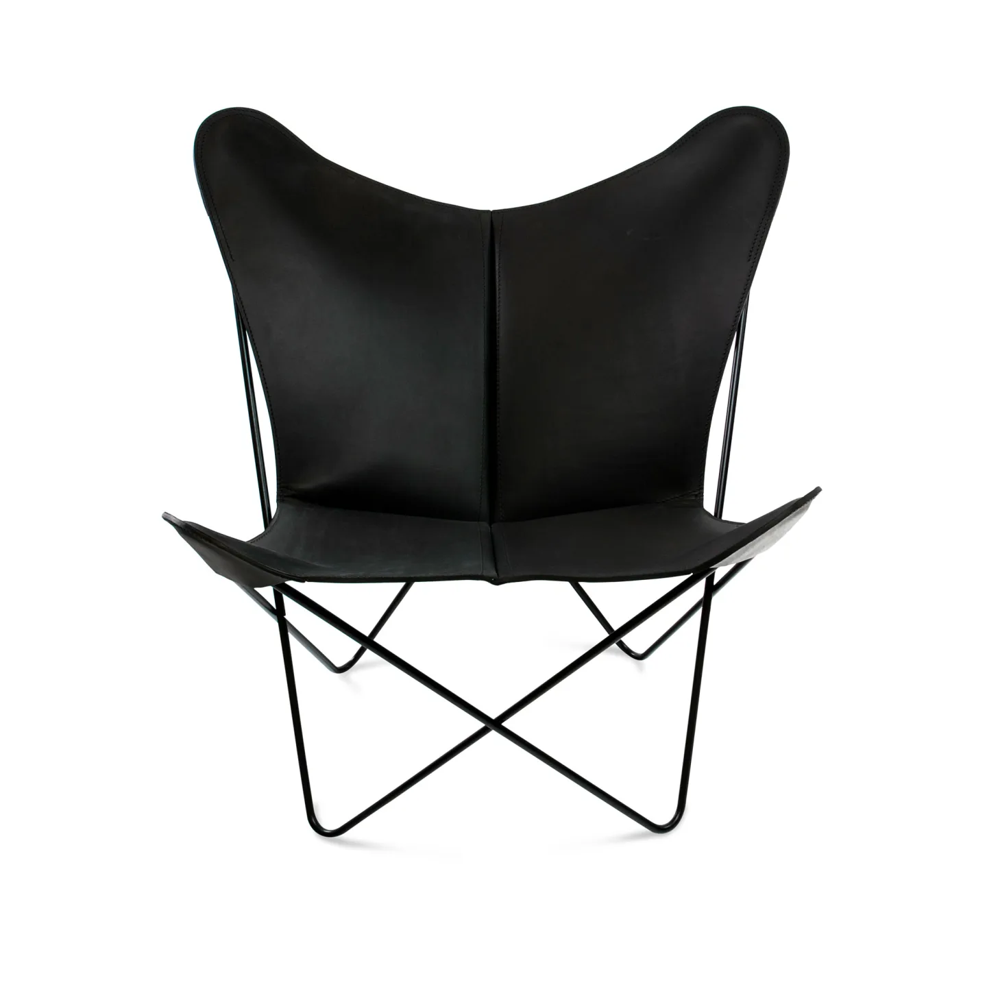 OX Denmarq - Trifolium Chair, Black Steel Frame, Leather: Black - Fåtöljer - Dennis Marquart - Svart - Läder/Metall