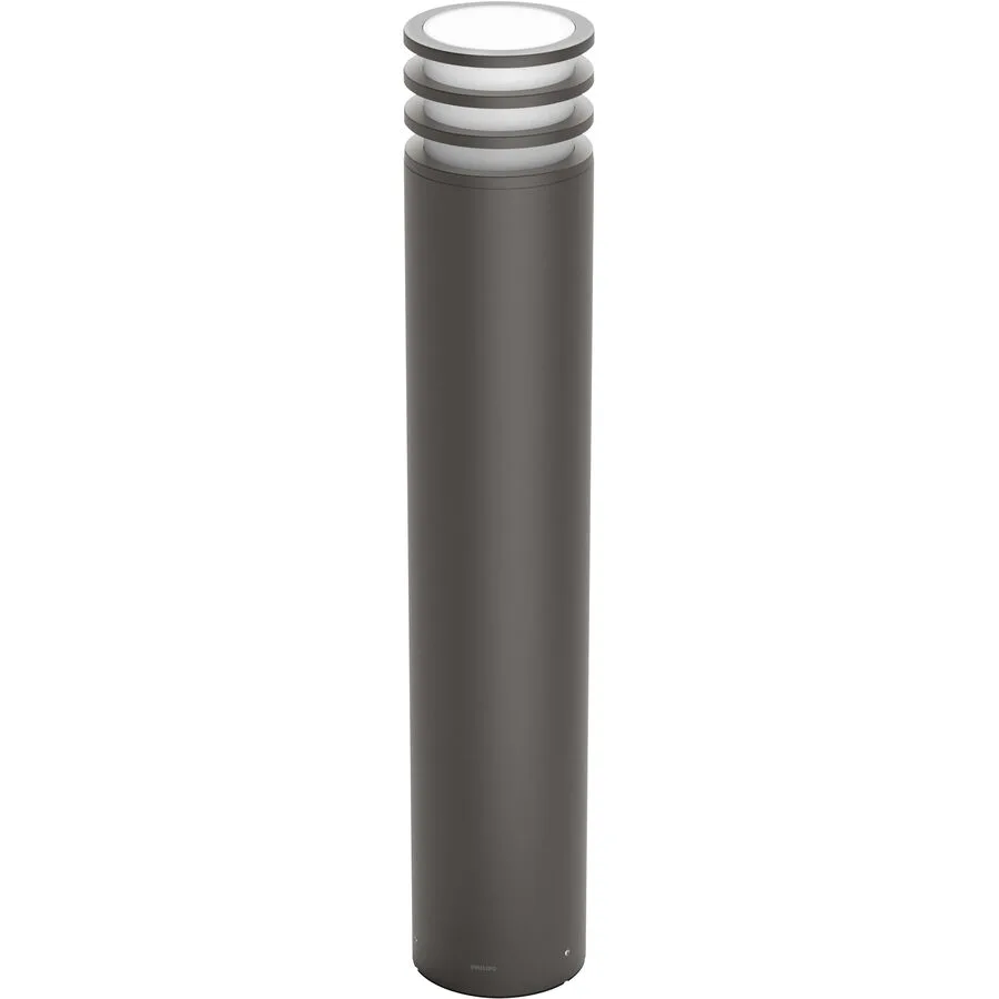 Stehlampe aussen Philips Hue Grau Aluminium 14.2 cm 77 cm - LED - Lichtfarbe: Extra warmweiss - LED Energiesparlampen