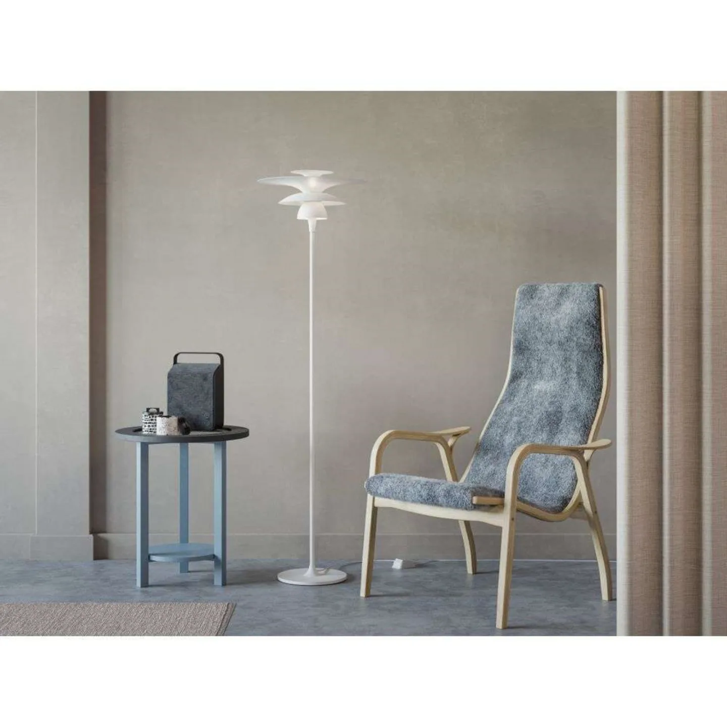 Picasso Stehleuchte H140 Matt White - Belid - Wohnzimmer - Metall