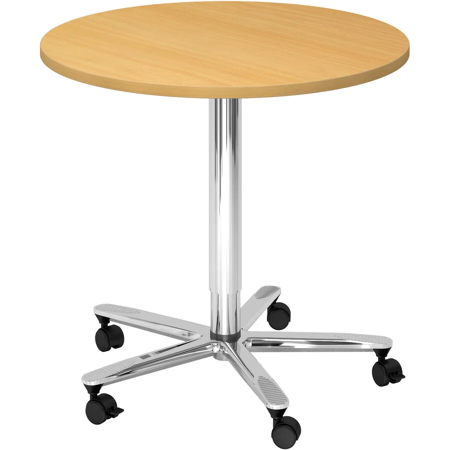Schreibtisch Office buche Holzwerkstoff Höhenverstellbar B 80 T 80 cm