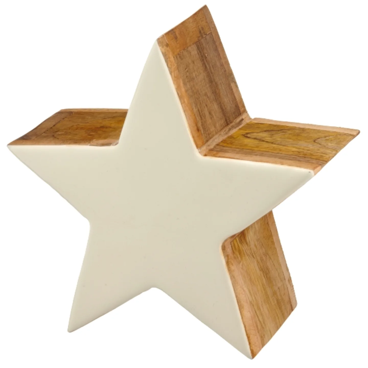 Gasper Weihnachtsschmuck Mangoholz Stern, Weiss | Schubiger Möbel
