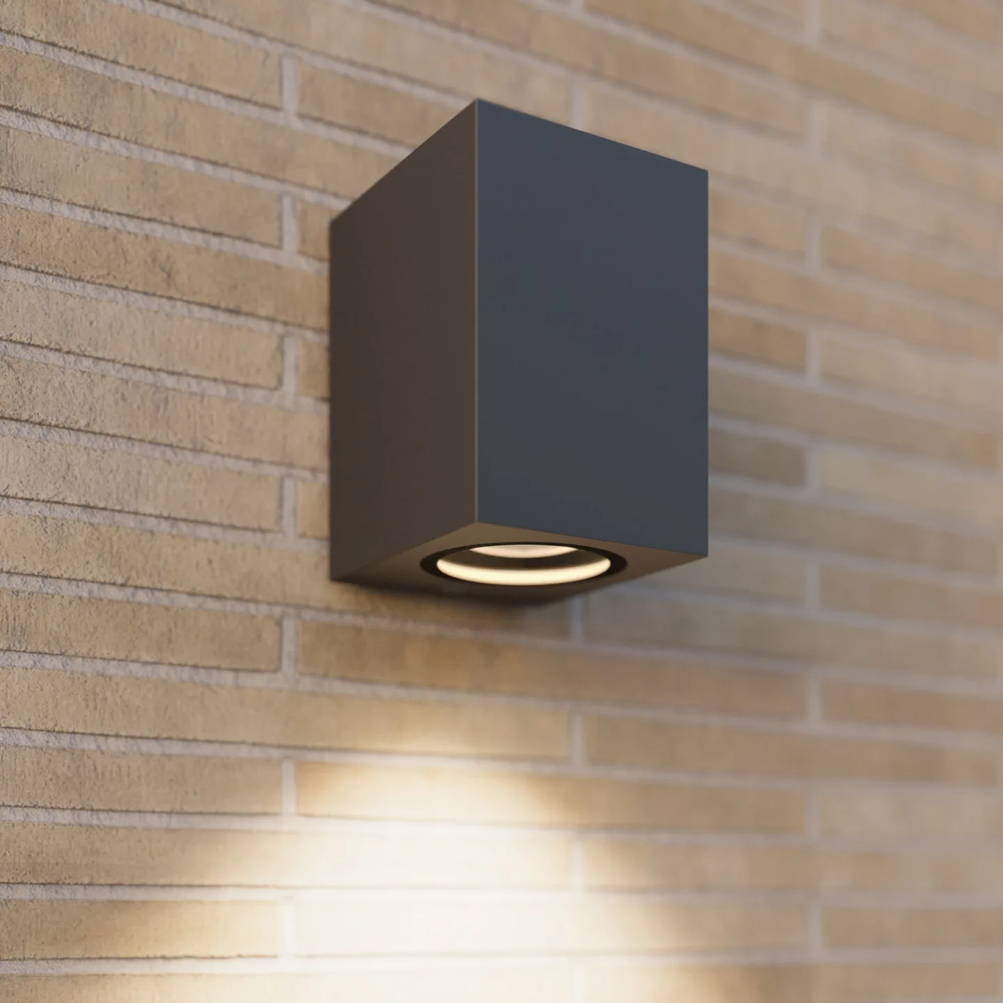 Xava Außenwandleuchte IP65 Graphite - Lucande - Modern - Metall - Eckig