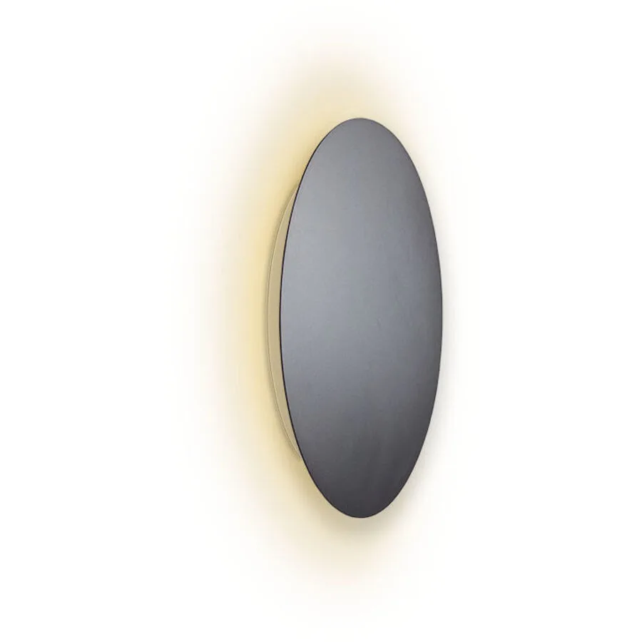 Escale Deckenlampe Blade Grau Aluminium 24 cm 3.5 cm - Farbe: anthrazit - LED - Lichtfarbe: Extra warmweiss - LED Energiesparlampen