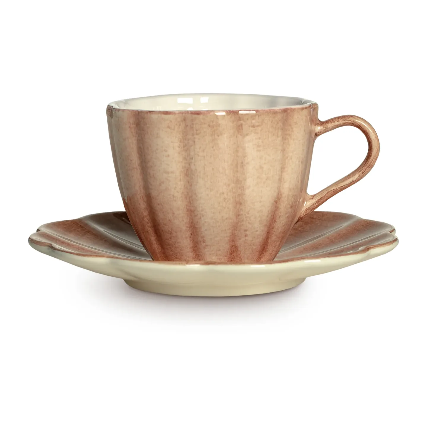 Mateus Oyster Tasse mit Untertasse 25 cl Cinnamon