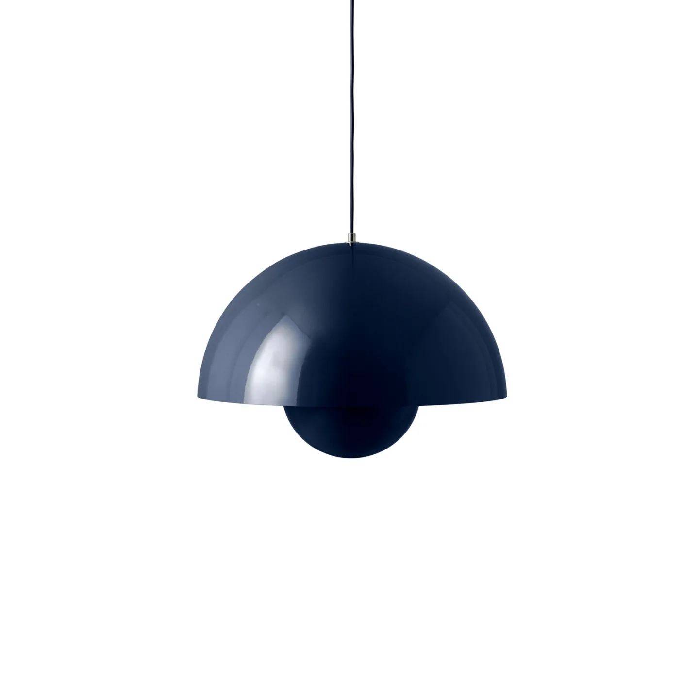 Flowerpot VP2 Hängeleuchte, Ø 50 cm, stahlblau - &TRADITION - Wohnzimmer - Design - Aluminium - Mit Schirm