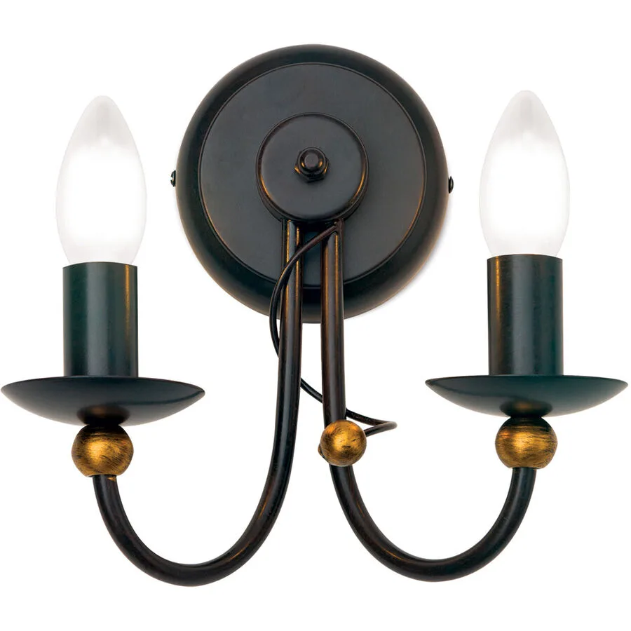 Wandlampe Giovanni Stahl 24 cm 24 cm - Farbe: Antik