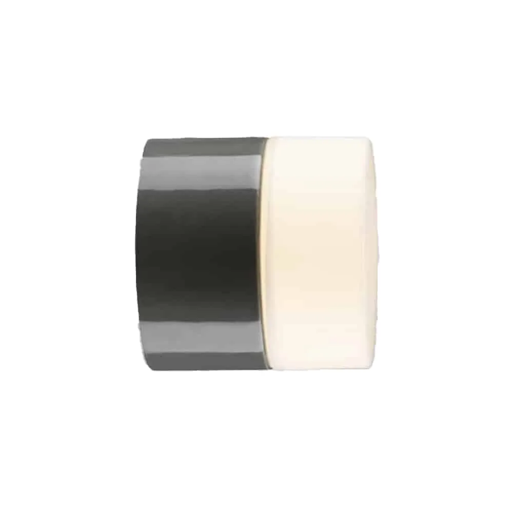 Opus 100 Bastu 100mm Porslinsarmatur Rak Grå med opalglas