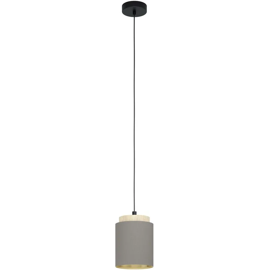 Eglo Pendellampe Albariza Braun/Schwarz Stahl/Holz 16 cm 110 cm - Material: Holz/Stahl