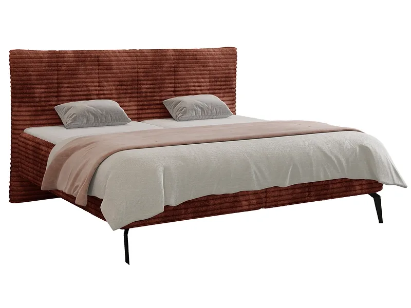 Boxspringbett MARTINA terrakotta 160x200cm halbfest