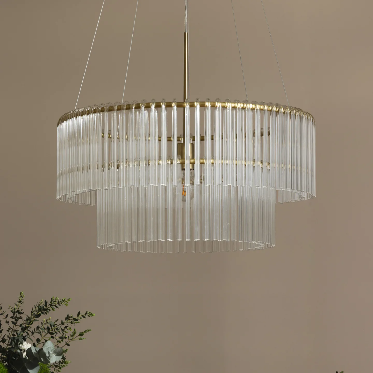 Hook 60 hengelampe Glass transparent - Globen Lighting - Stue - Design - Med en lyskilde
