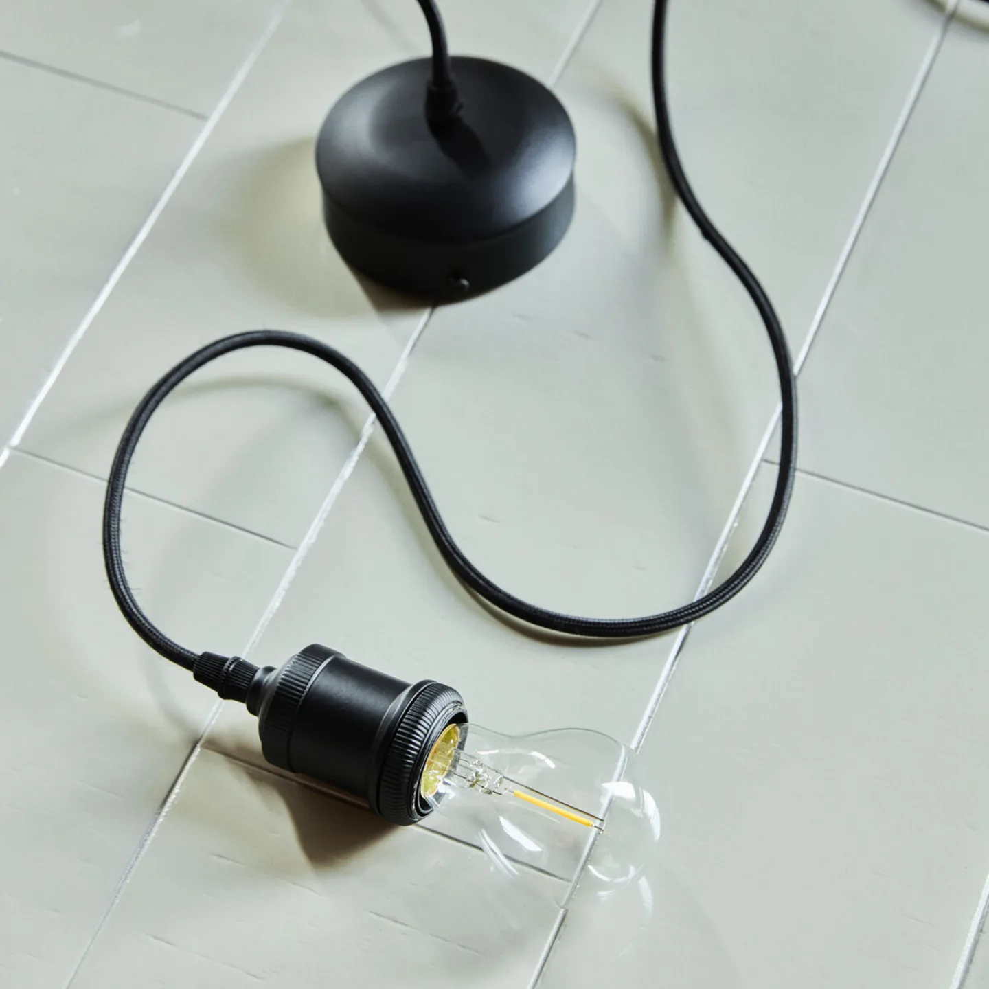 HDFly Hängeleuchte, schwarz, E27 Kabel 300 cm - House Doctor - Wohnzimmer - Kunststoff - Einflammig