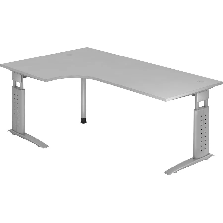 Schreibtisch Office grau Holzwerkstoff Höhenverstellbar B 200 T 120 cm