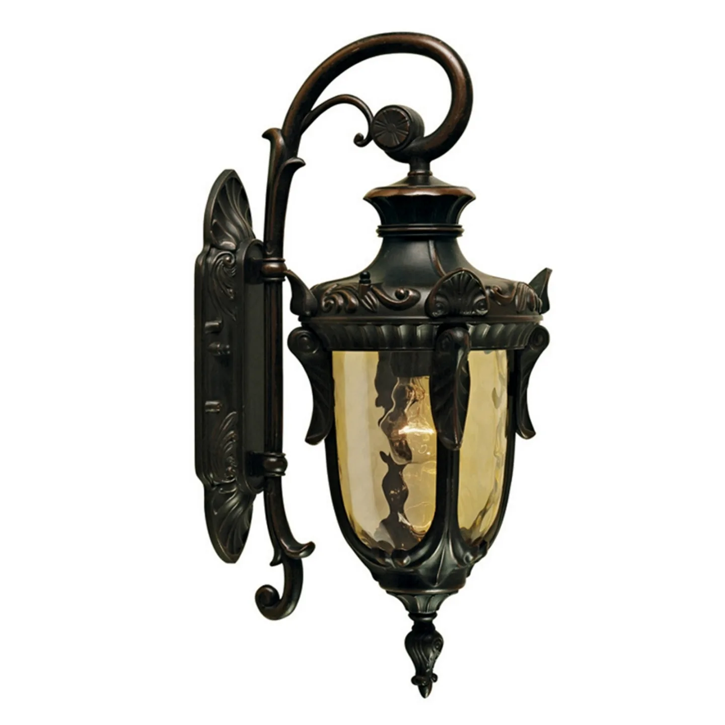 Philadelphia utomhusvägglampa 52 cm brons/bärnsten IP43 – Elstead - Lantlig / rustik - Metall - Med en ljuskälla