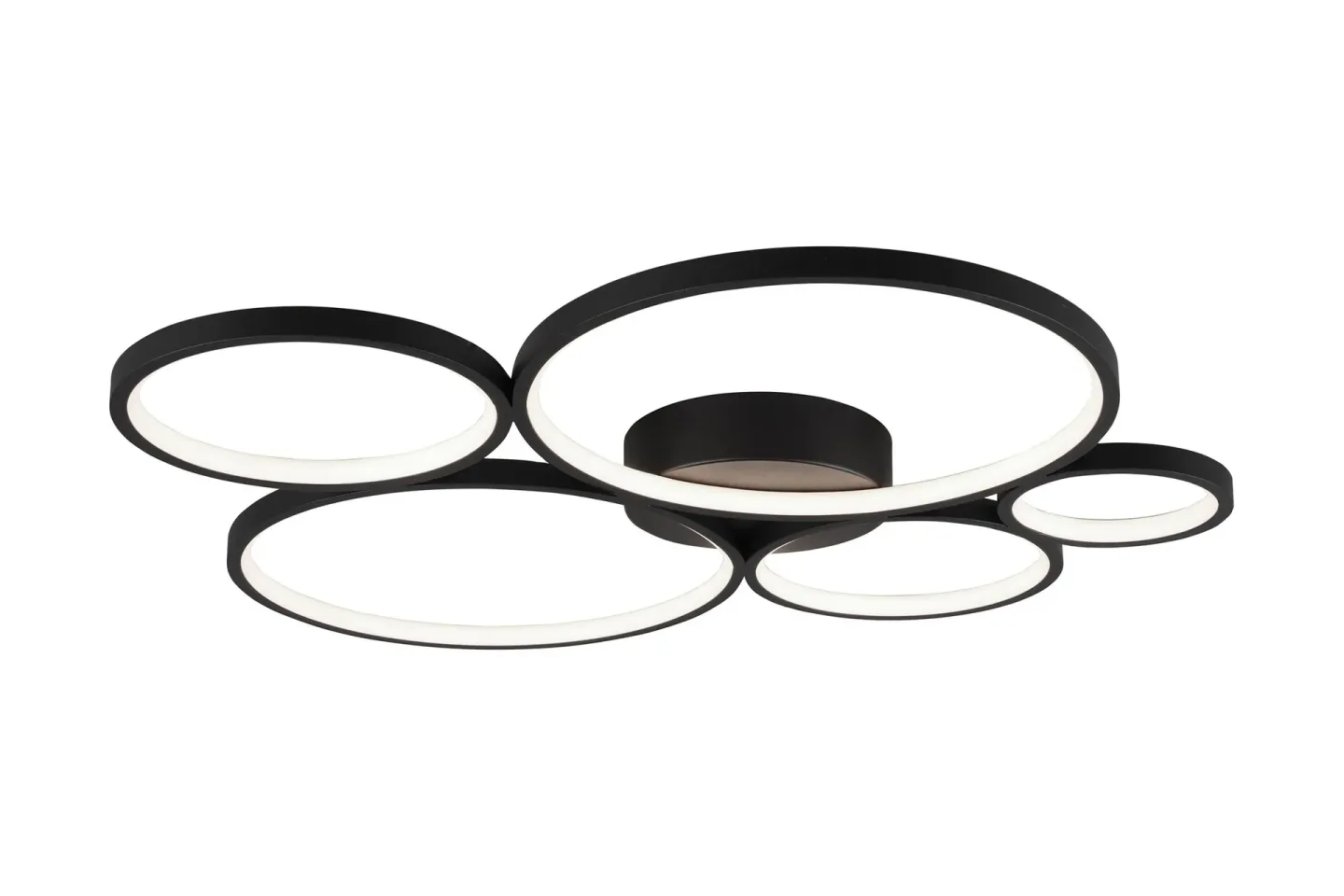 Rondo LED Plafond mattsvart 5L - Matt svart