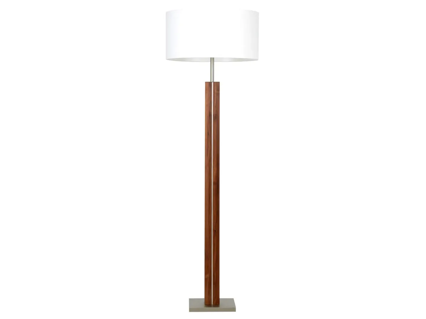 HerzBlut Stehlampe Delta Nussbaum Holzfarbig | Schubiger Möbel
