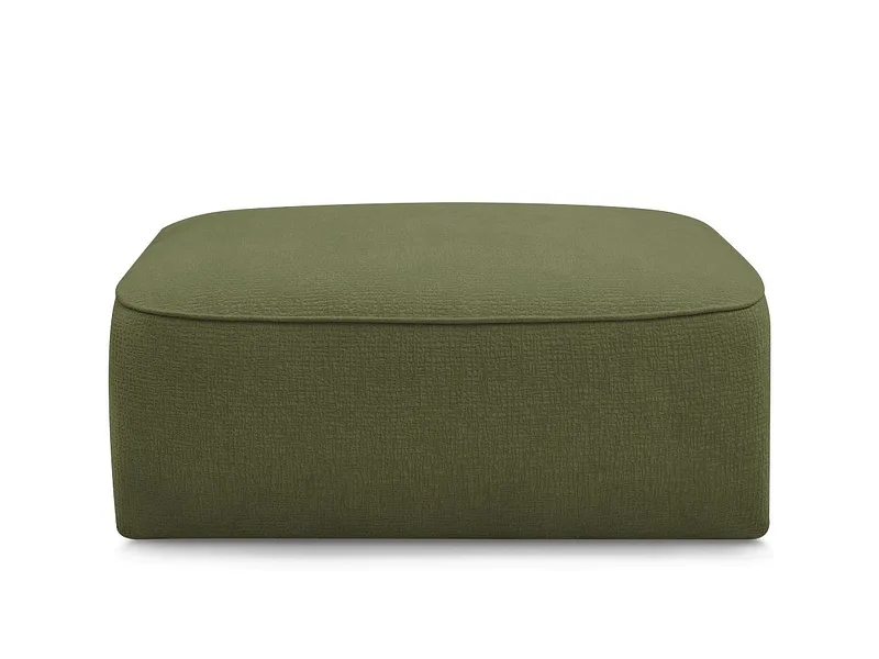 Hocker BOBOCHIC LEOPOLD 90x96x42cm stoff mit textur dunkelgrün