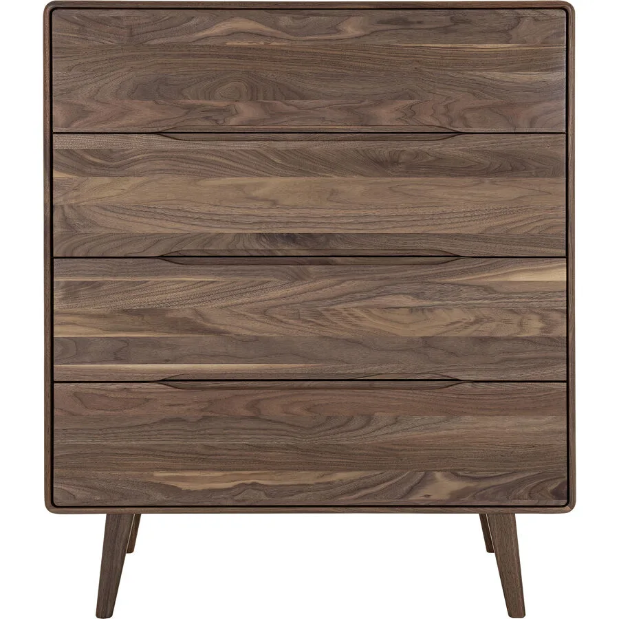 Kommode Lund Nussbaum Nussbaum B 90 H 108 cm