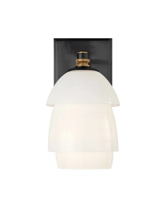Whitman Sconce Bronze/White Small