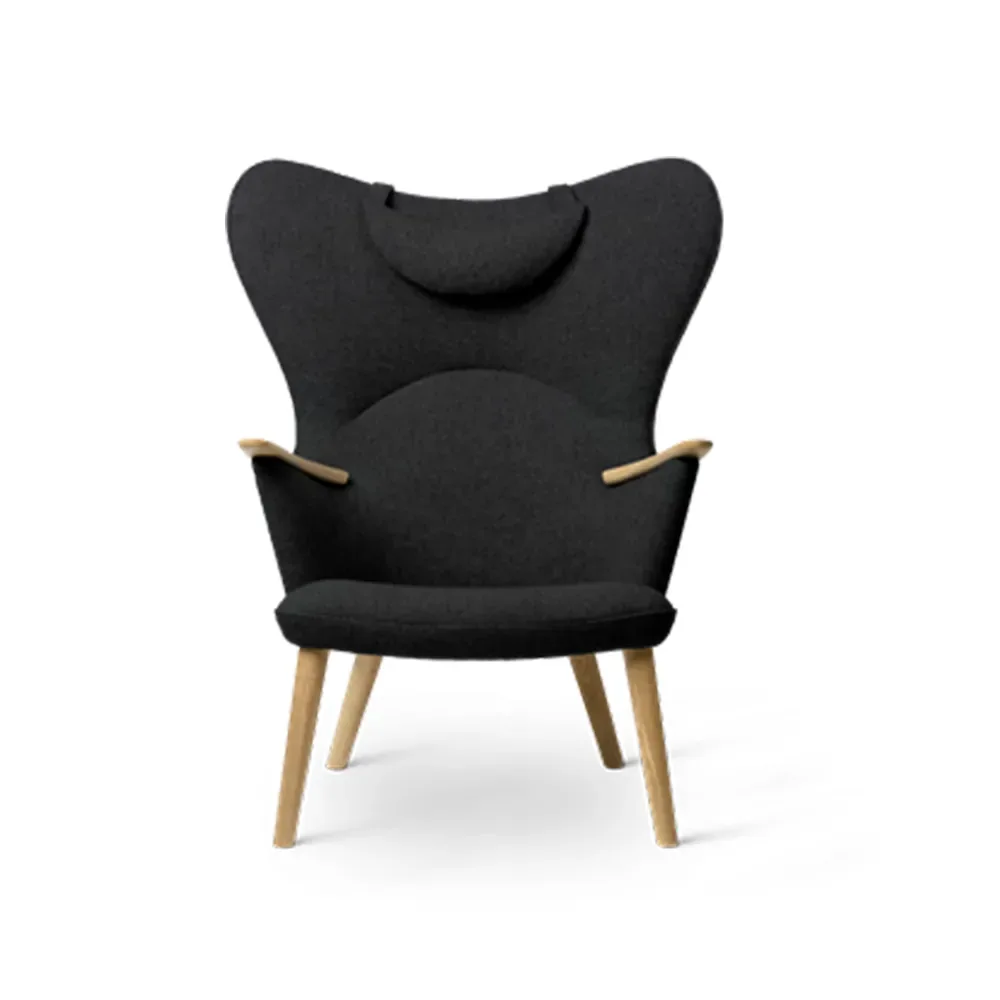 Carl Hansen & Søn CH78 Mama Bear fåtölj Fiord 191 tyg-såpad ek