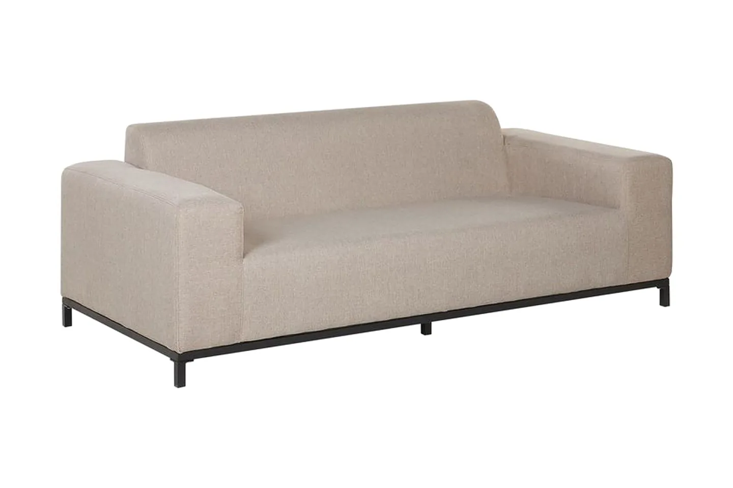 Hughen 3-sits Utesoffa - Beige/Svart