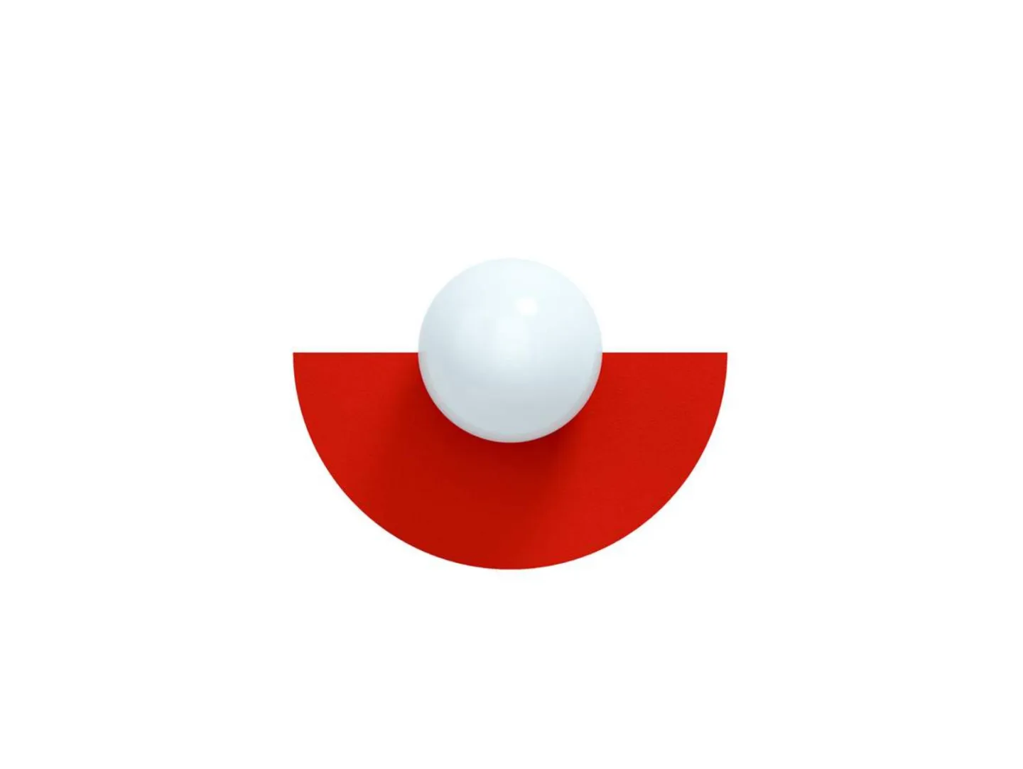 Candy Big Circle 180 S Wandleuchte, rot - Swedish Ninja - Wohnzimmer - Metall