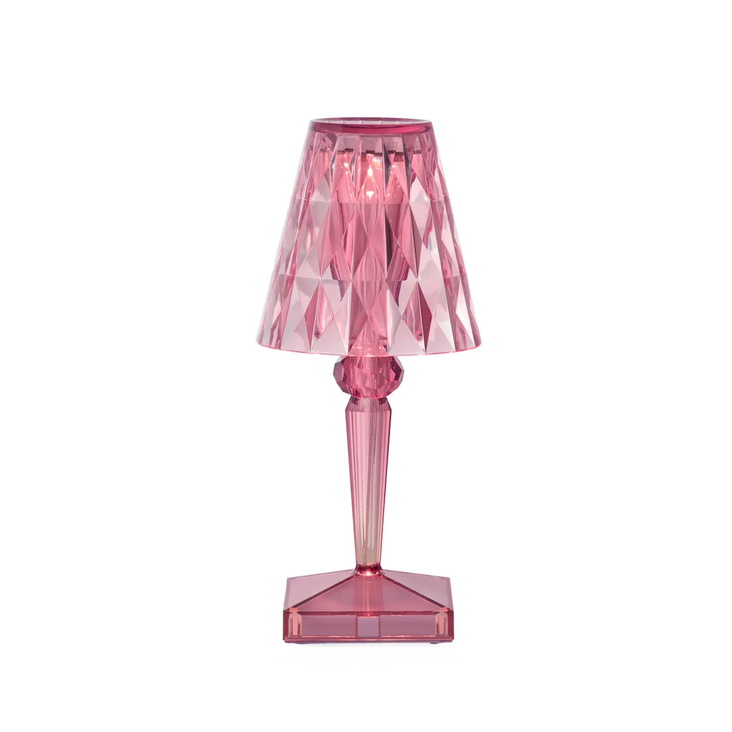Battery Portable Tischleuchte IP54 Pastel Rosa - Kartell - Balkon - Design - Kunststoff - Mit Schirm