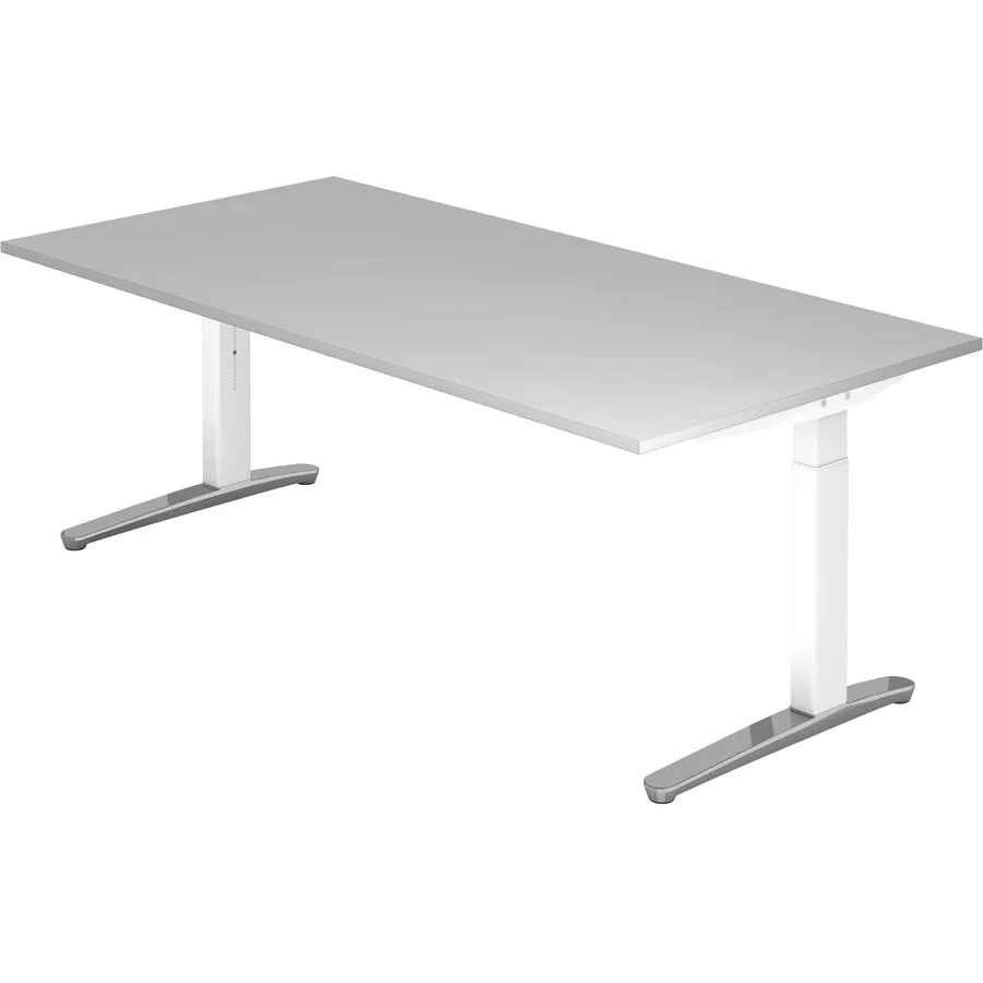 Schreibtisch Office grau Holzwerkstoff B 200 T 100 cm