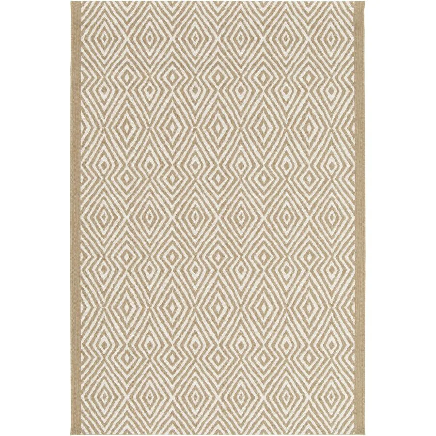 Teppich Madeleine Beige, Weiss Anderes Muster Polypropylen 80 x 200 cm