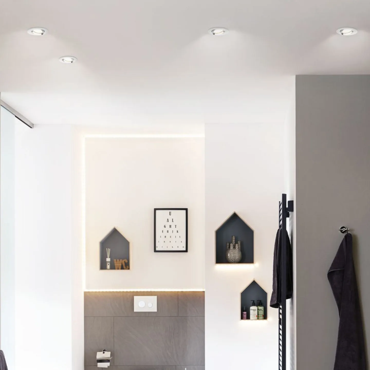 Nova LED-Einbauspot, dimmbar, IP65, weiß - Paulmann - Wohnzimmer - Modern - Metall - Einflammig