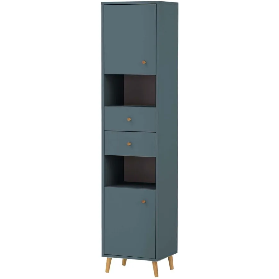 Hochschrank Elmeri graublau Holzwerkstoff B 40 T 33 H 177 cm