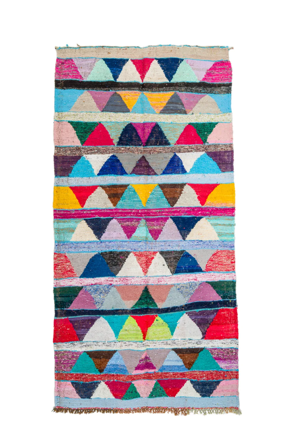 Marokkansk Boucherouite-teppe 135 x 265 cm (Størrelse: 135 x 265 cm)