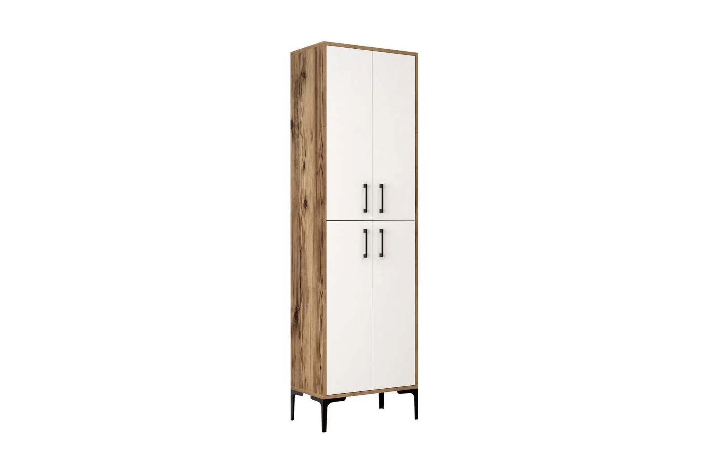 Retzow Highboard 60x35 cm - Mörkbrun/Vit