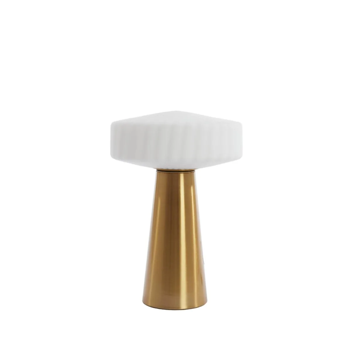 Light & Living - Pleat 45cm - Bordslampa - Guld/vit