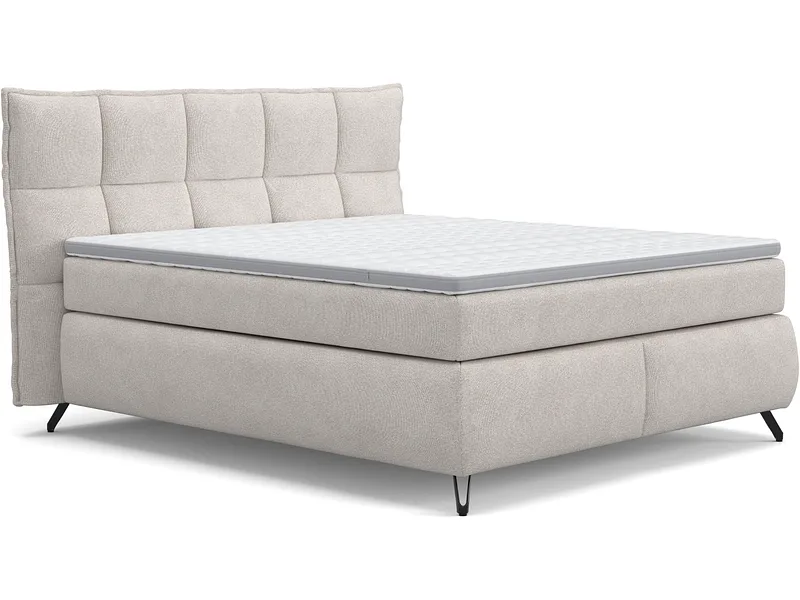 Boxspringbett SWISS HOME STYLE AGATA beige 160x200cm flexibel