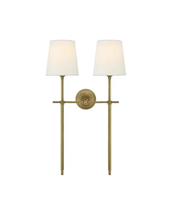 Bryant Large Double Tail Sconce Antique Brass