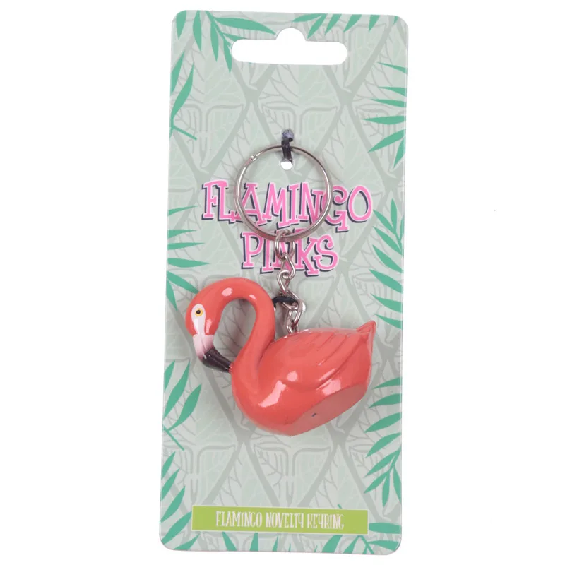 Nyckelring rosa flamingo