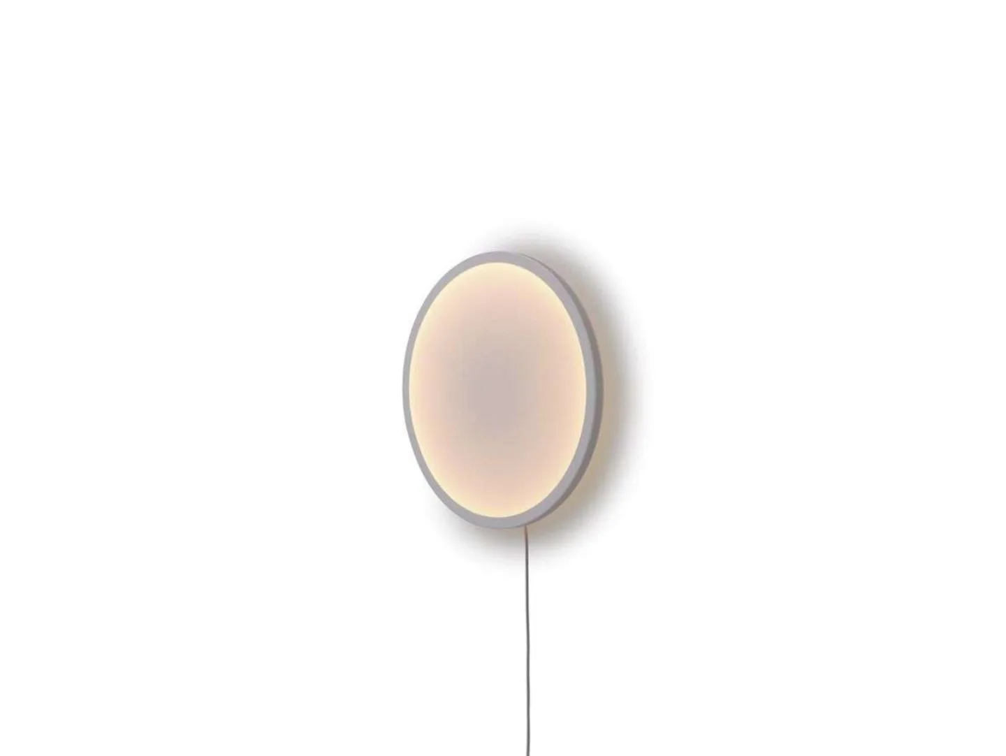 Calm Wandleuchte Ø50 Touch Dim White/Grey - Muuto - Wohnzimmer - Aluminium