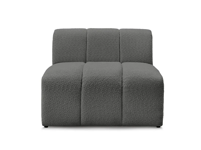 Modulare Sessel für Sofa BOBOCHIC ANNECY Boucle-Stoff dunkelgrau